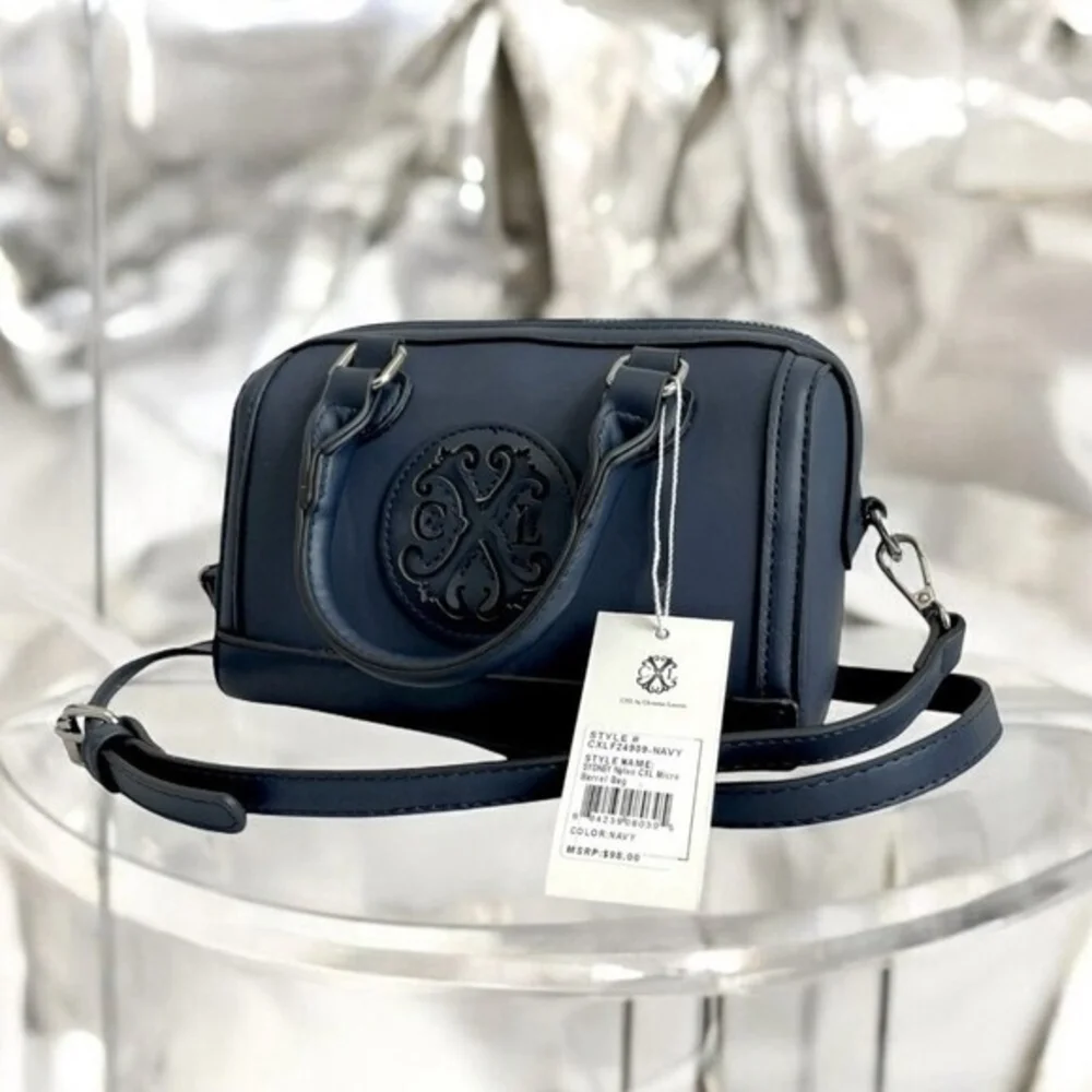 CXL by Christian Lacroix Sydney Micro Barrel Bag Navy NWT MSRP $98 Crossbody Bag